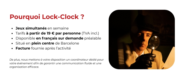 Team building pour entreprises à Barcelone – Lock-Clock escape room