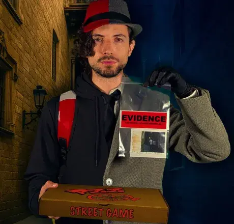 Repartidor del juego La Última Entrega en el escape room exterior de Barcelona