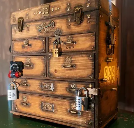 Steampunk Box escape room portátil en Barcelona